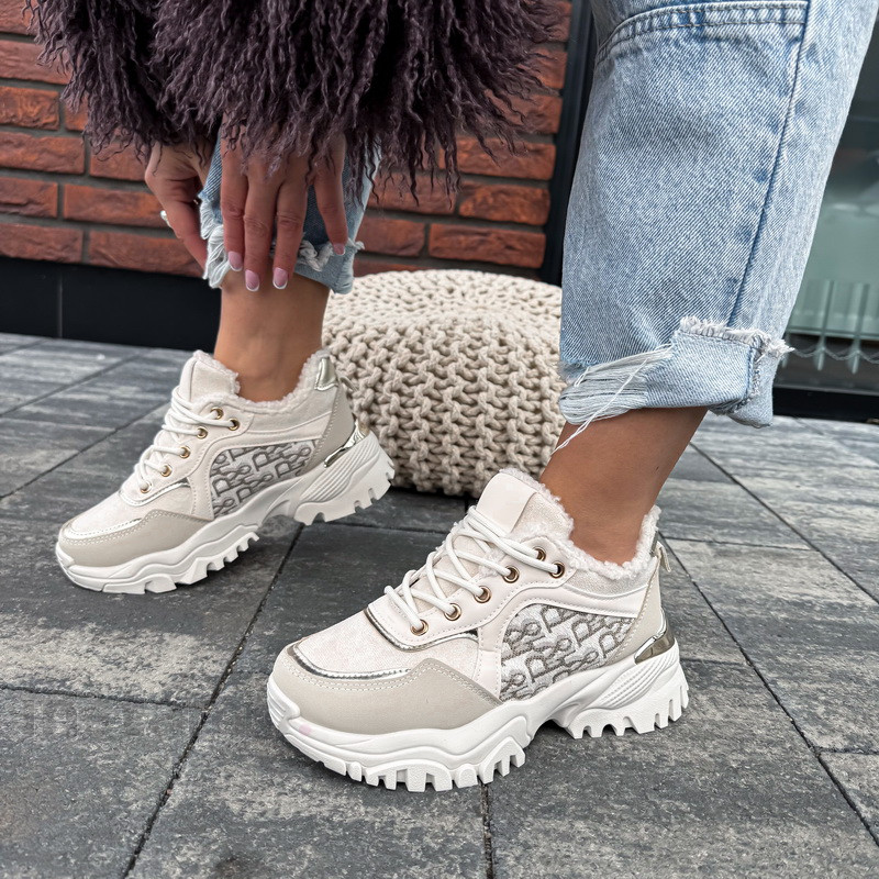 Béžové zateplené tenisky-324428-35