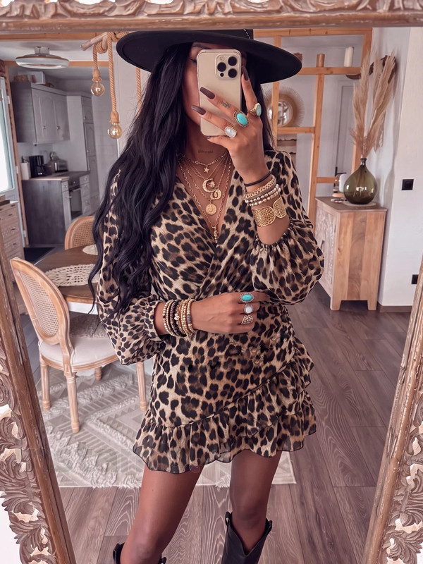 Hnědé šaty s leopardím vzorem-329696-31