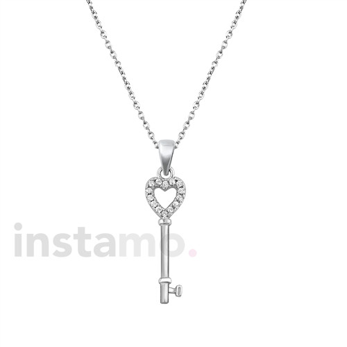 Stříbrný náhrdelník klíč-292855-31