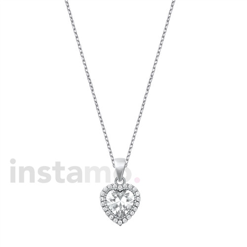 Stříbrný náhrdelník srdce-292856-32
