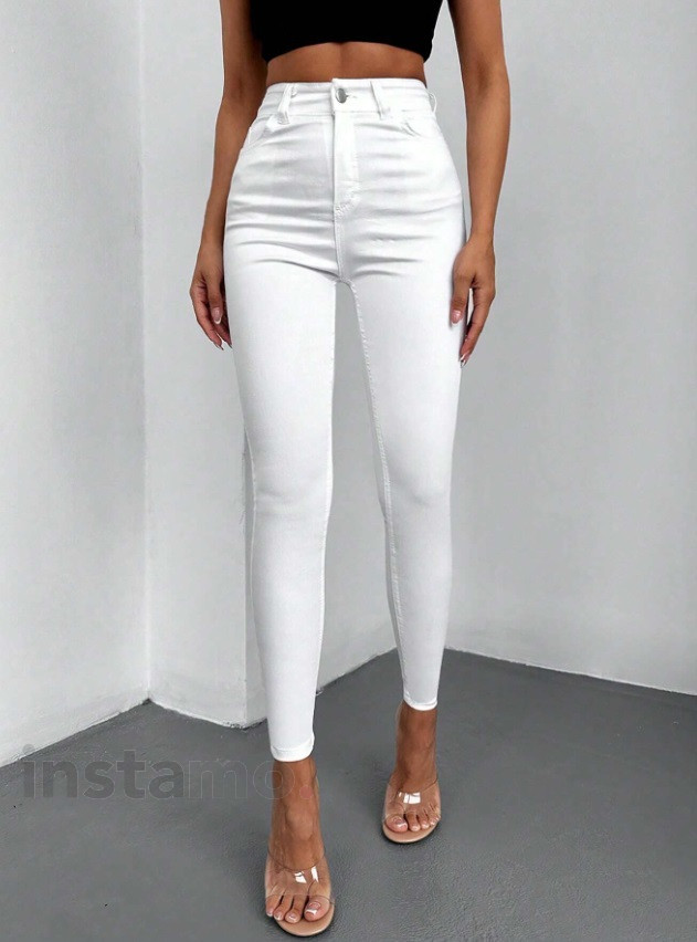 Bílé džíny s vysokým pásem-283816-314