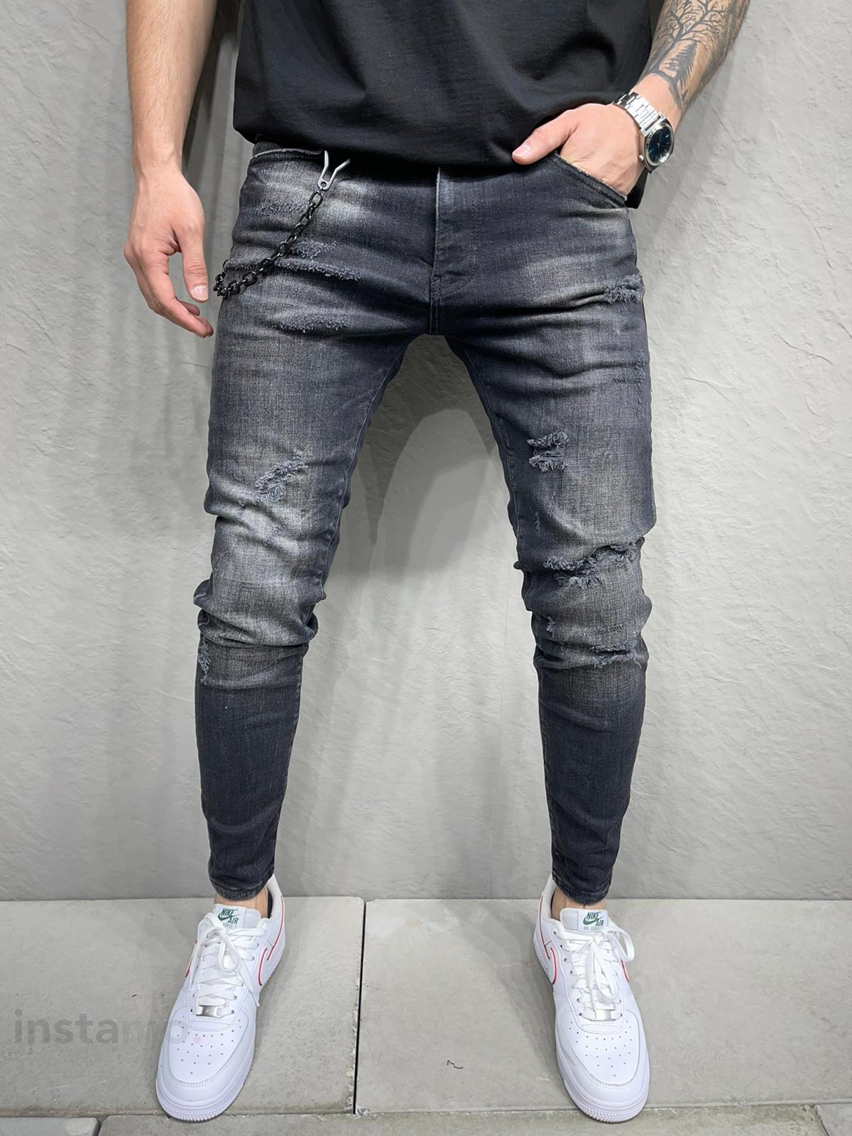Černé potrhané džíny-268504-33