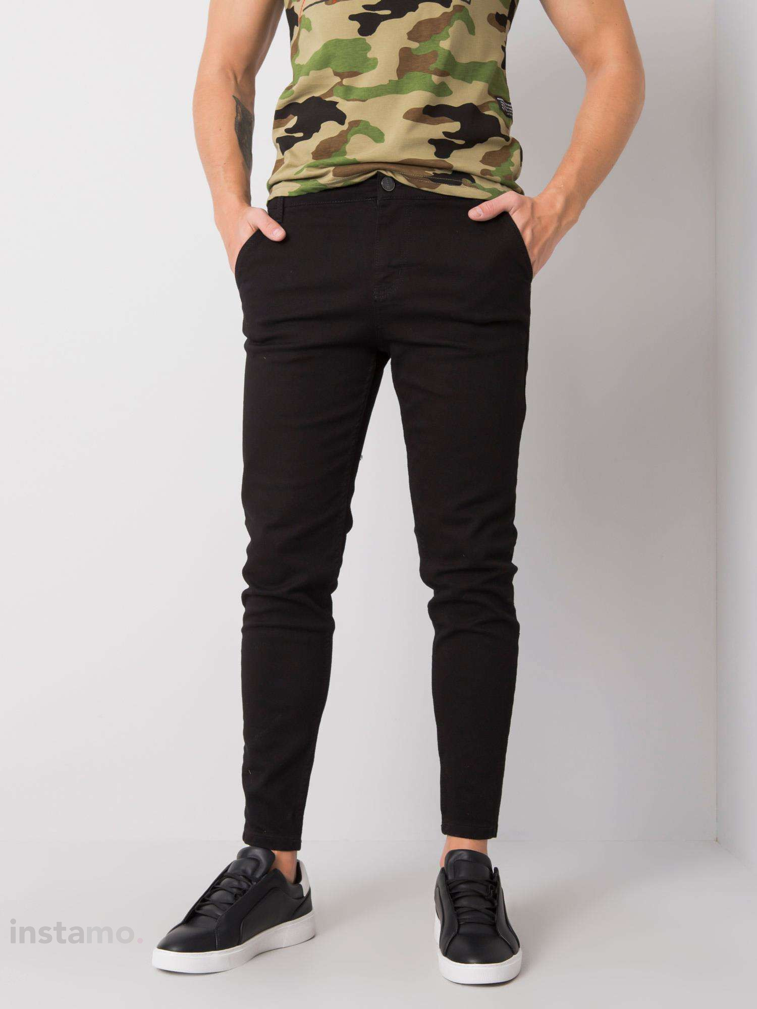 Černé elastické džíny-243943-33