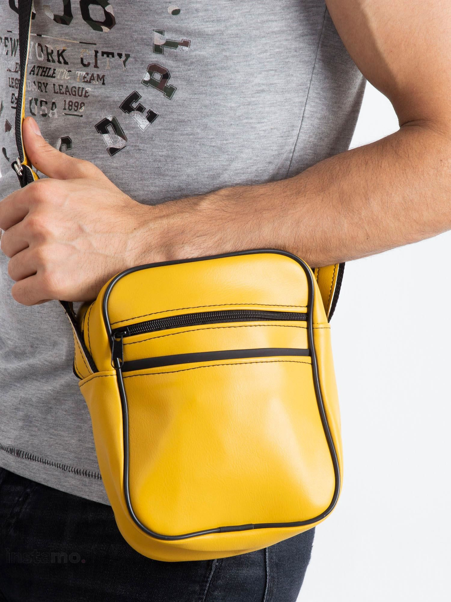 Žlutá pánská taška přes rameno-244127-310