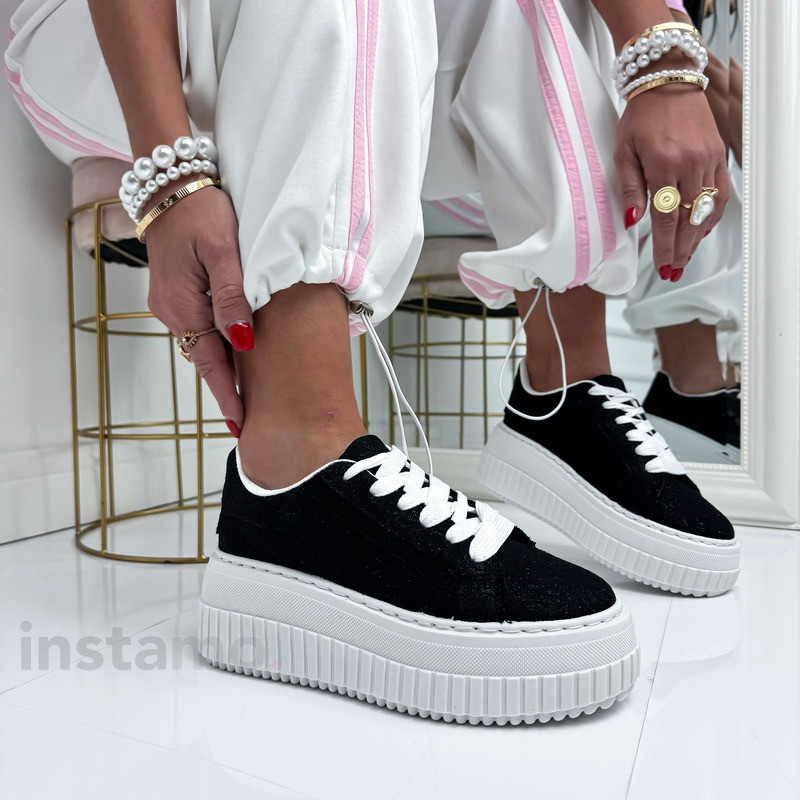 Černé krajkované tenisky-326572-33