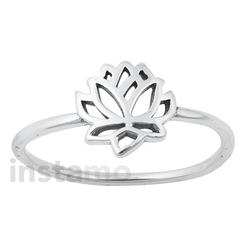 Stříbrný prsten lotosový květ-221536-31