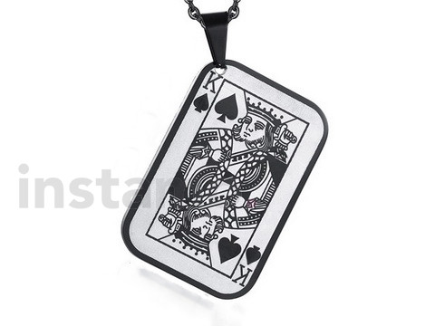 Pánský ocelový přívěsek karta-321745-38