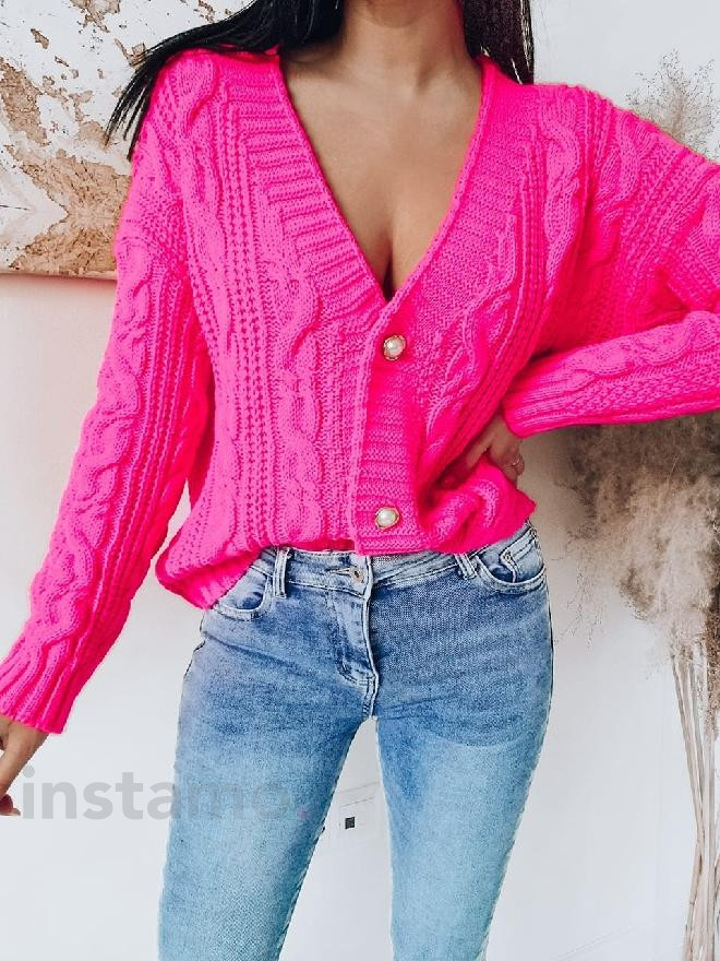 Růžový pletený svetr-260170-31