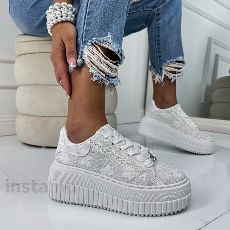 Bílé krajkované tenisky-324963-32