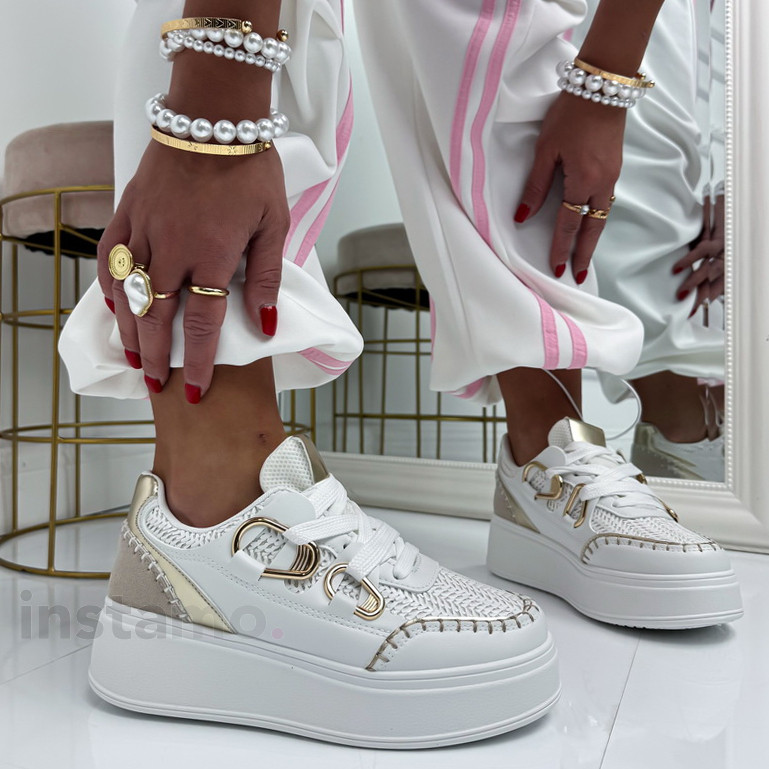 Bílo-zlaté tenisky-326525-323