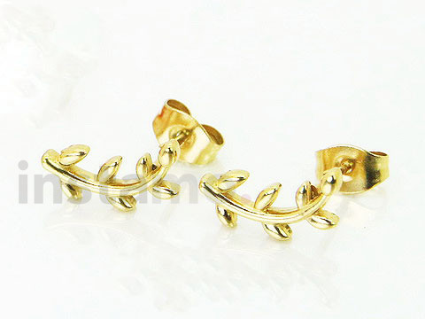 Ocelové náušnice pozlacené-290319-312