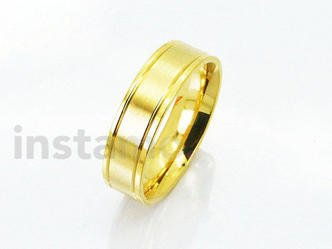 Ocelový pozlacený prsten-281815-34