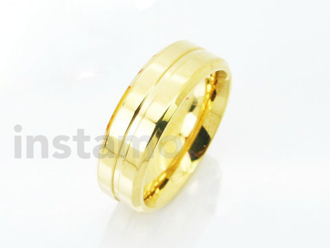 Ocelový pozlacený prsten-281800-33