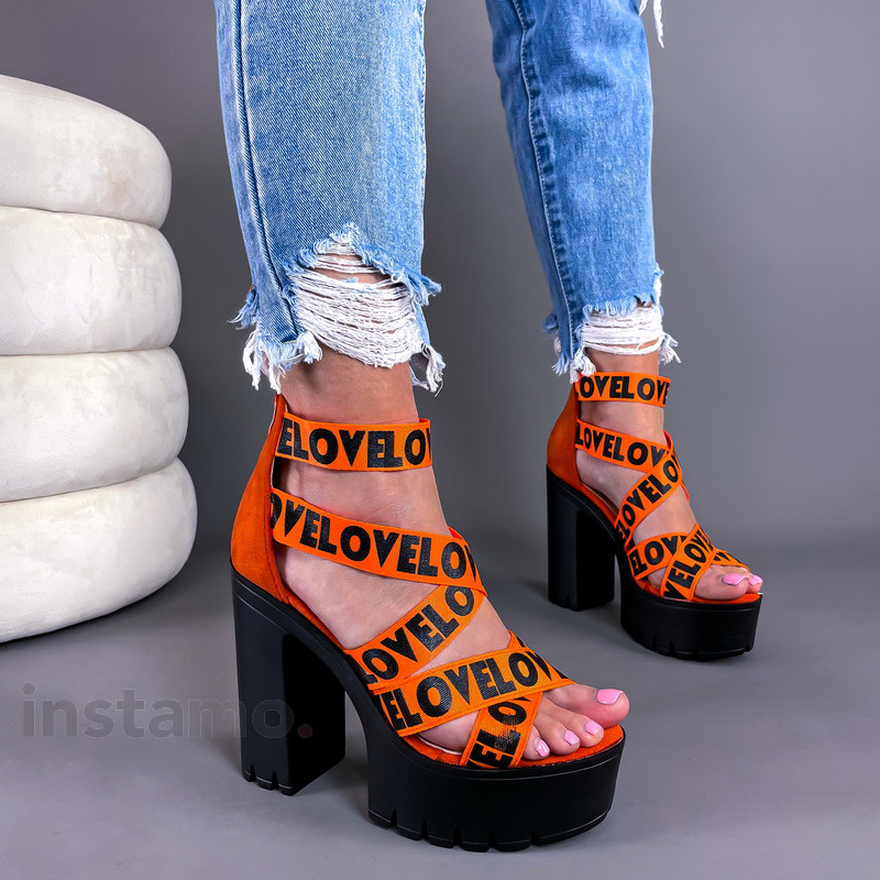 Oranžové sandále-265136-31