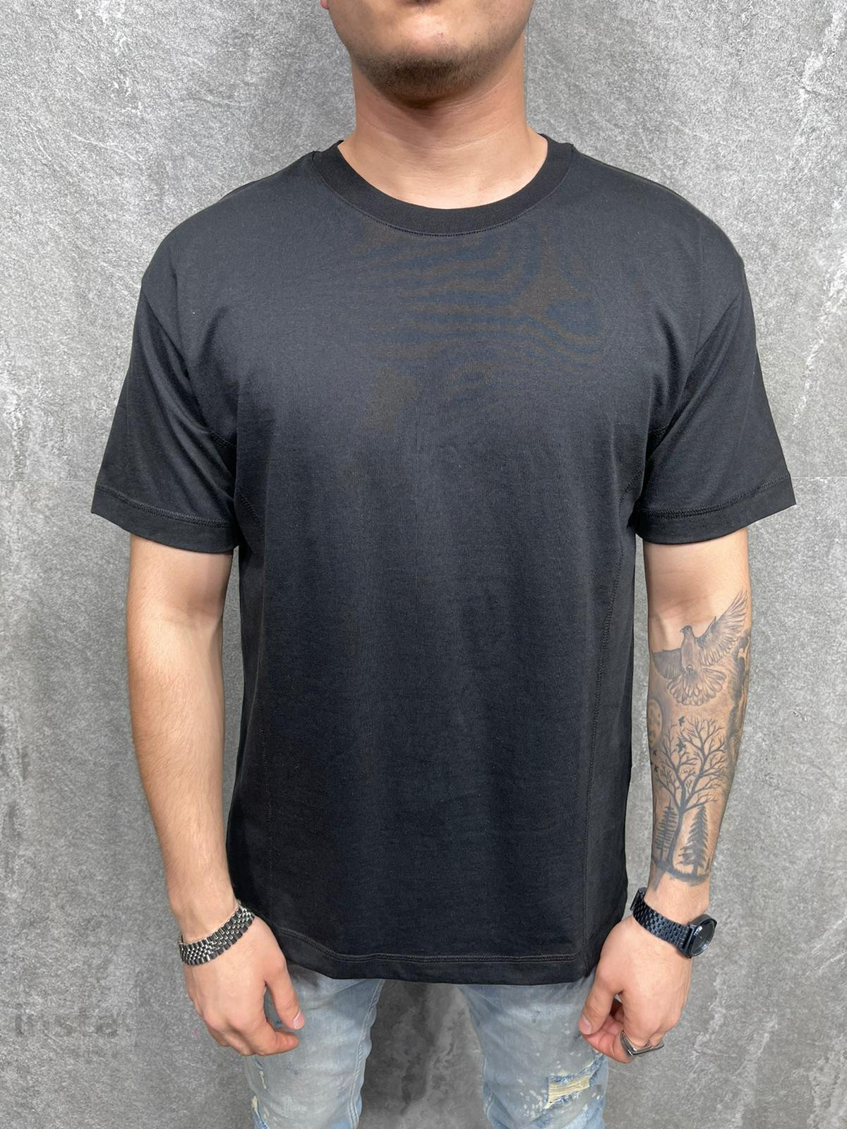 Černé bavlněné tričko-247950-31