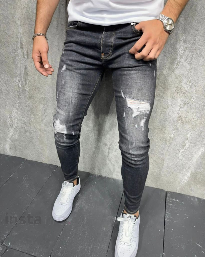 Černé potrhané džíny-253899-33