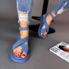 Modré džínové  sandále