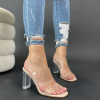 Béžové průhledné  sandále