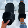Černé zateplené papuče