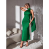 Zelené saténové dlouhé šaty
