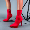 Červené  kotníkové boty