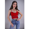 Červený crop top
