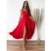 ČERVENÉ DLOUHÉ SATÉNOVÉ ŠATY