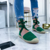 Zelené sandálky na vázání