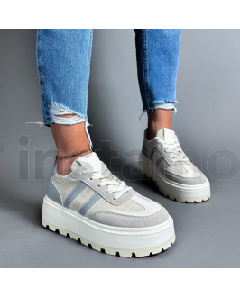 Béžovo-sivé  tenisky