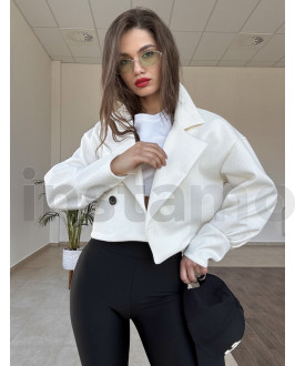 Smetanové krátké sako