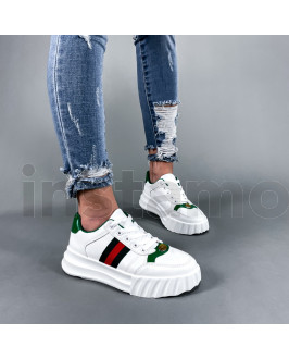 Bílo-zelené tenisky