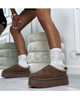 Hnědá nasouvací obuv