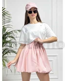 Růžová PUFFY sukně