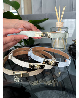 Světle zelený kožený pásek