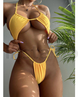 Žluté dvoudílné plavky