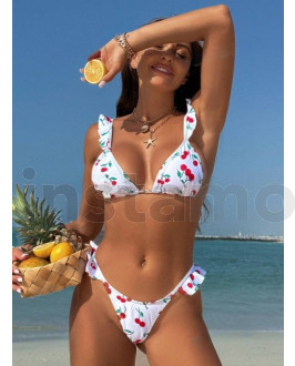 Bílé dvoudílné plavky