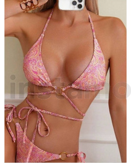 Růžové dvoudílné plavky