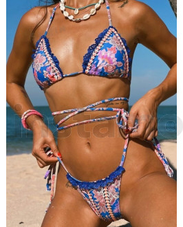 Barevné dvoudílné plavky