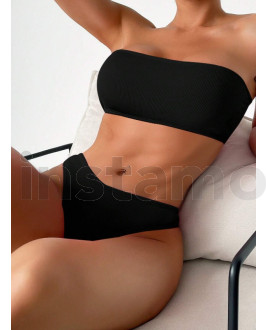 Černé dvoudílné plavky