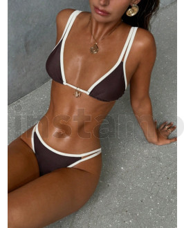 Hnedé dvojdielne plavky