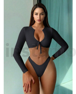 ČIERNE DVOJDIELNE PLAVKY