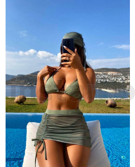 Zelený čtyřdílný plavkový set