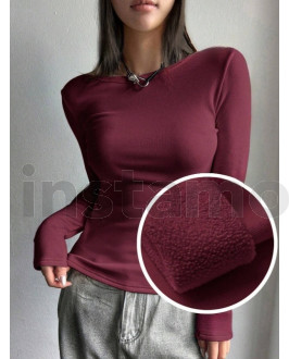 Vínový zateplený top