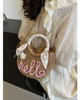 Béžová pletená kabelka