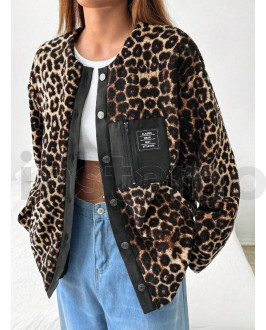 Leopardí oversize bunda