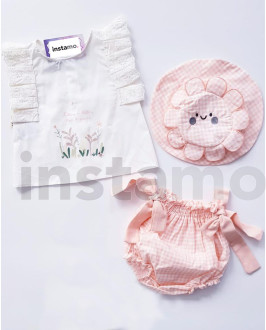 Bílo-oranžová trojdílná souprava