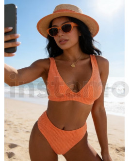 Oranžové dvoudílné plavky