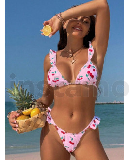 Růžové dvoudílné plavky