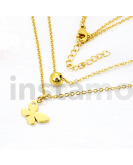 Dámský náhrdelník s přívěskem dvojitý