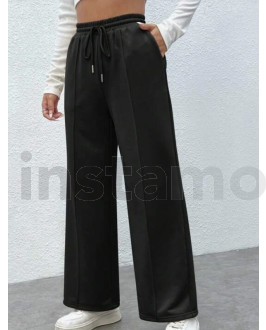 Černé teplákové kalhoty